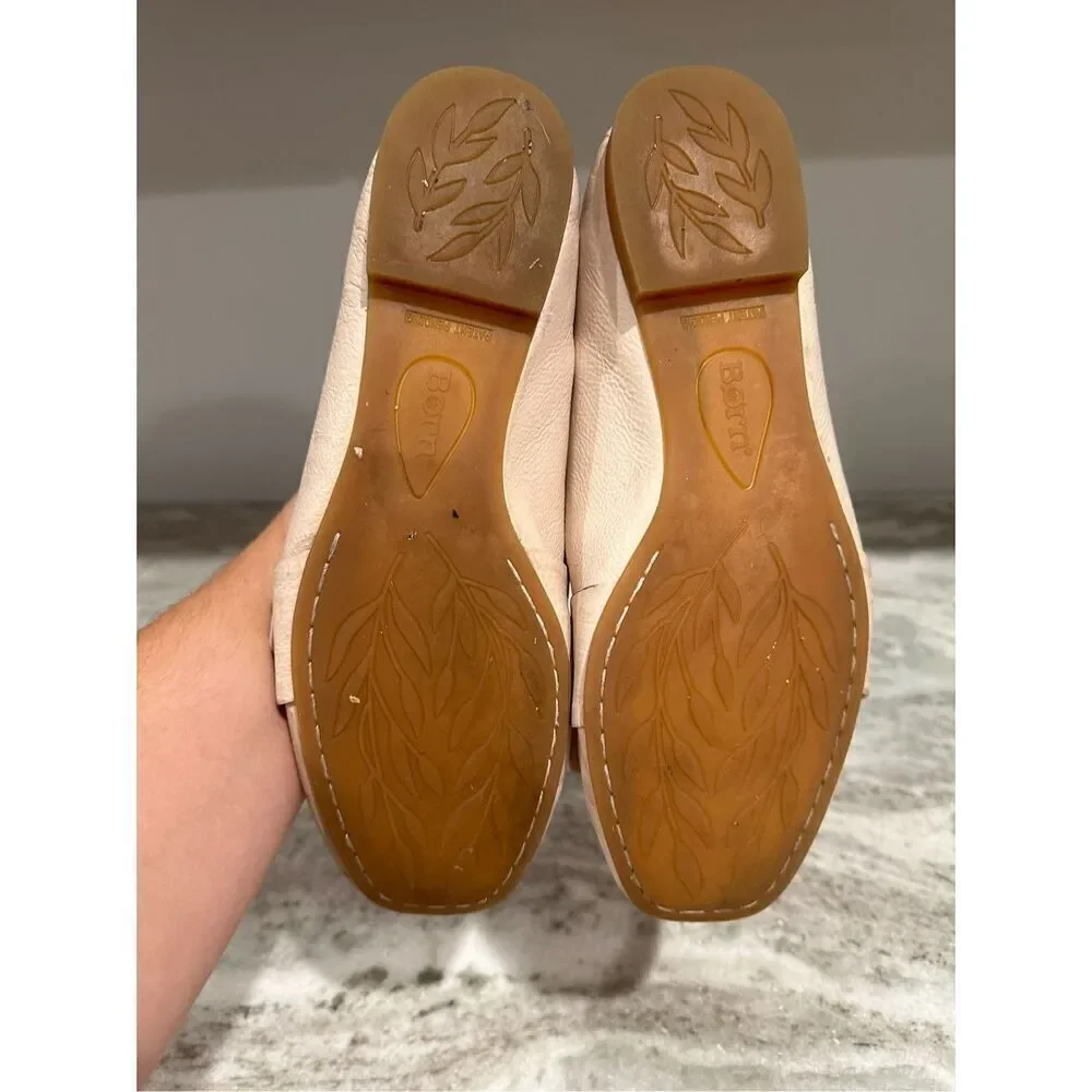 Born KHELK22 Blush Link Bow Flats Shoes Size 7.5
